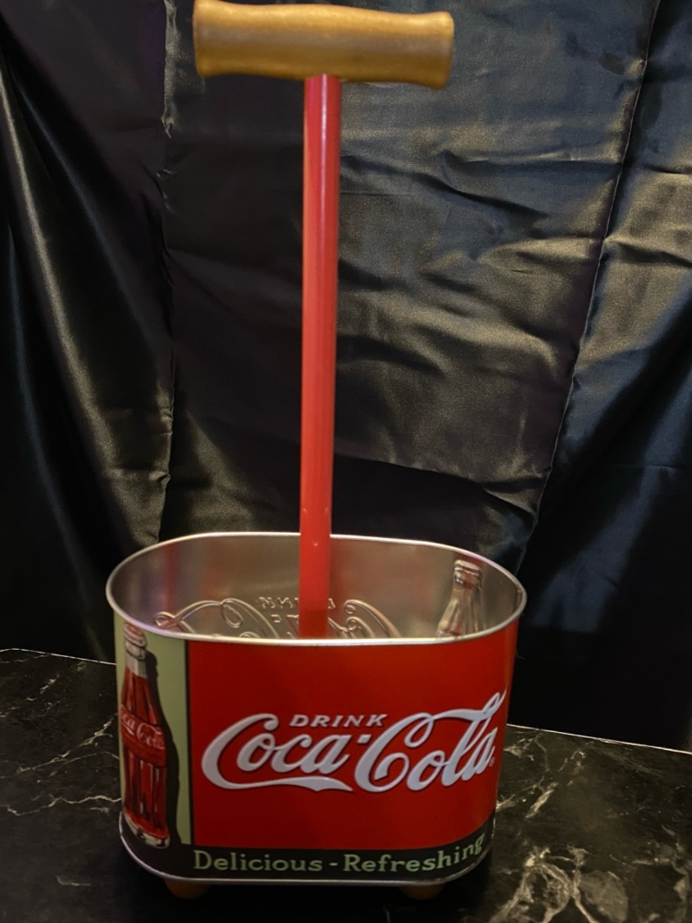 Coca-Cola Red and Gold Bottle Carrier